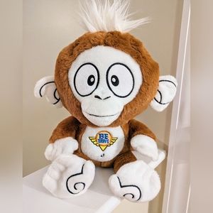 Carlitos 16inch Brown and White Plush Monkey with Be Brave on his chest